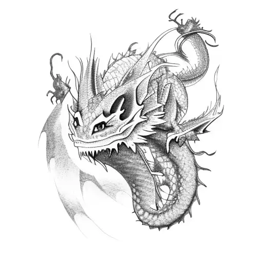 Dragon Sleep In The Mist Moutain