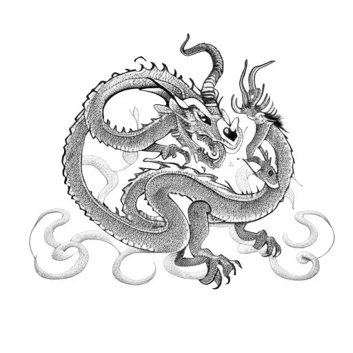 Dragon And Goat Standoff