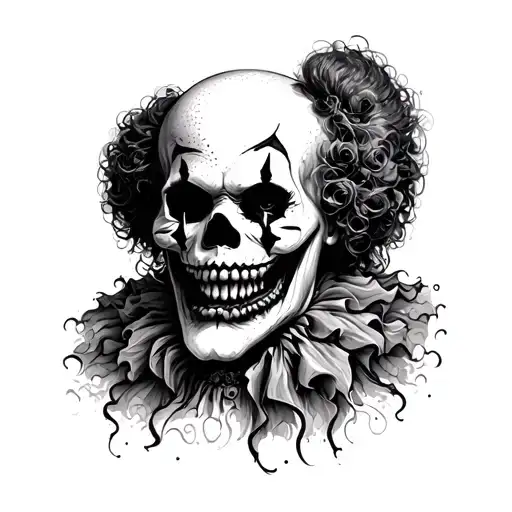 A Terrifying Clown Skull