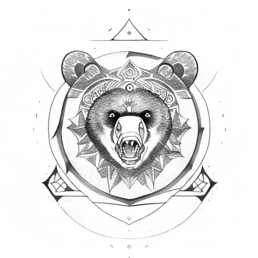 Demonic Black Bear Shield