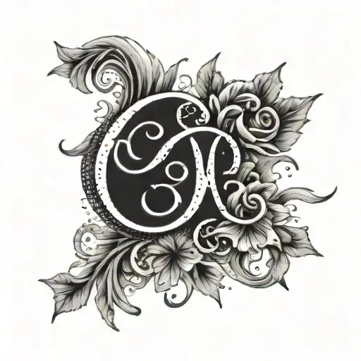 Isobel And Maisie's Names Intertwined In A Delicate Script Font