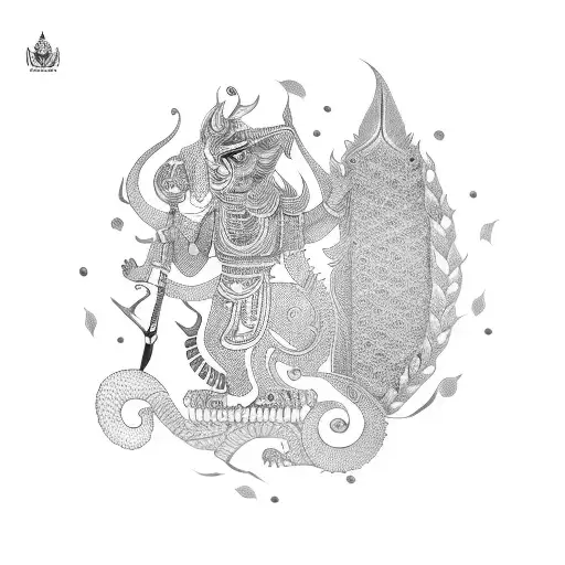 Traditional Sri Lankan Kihibi Muhuna With A Sword