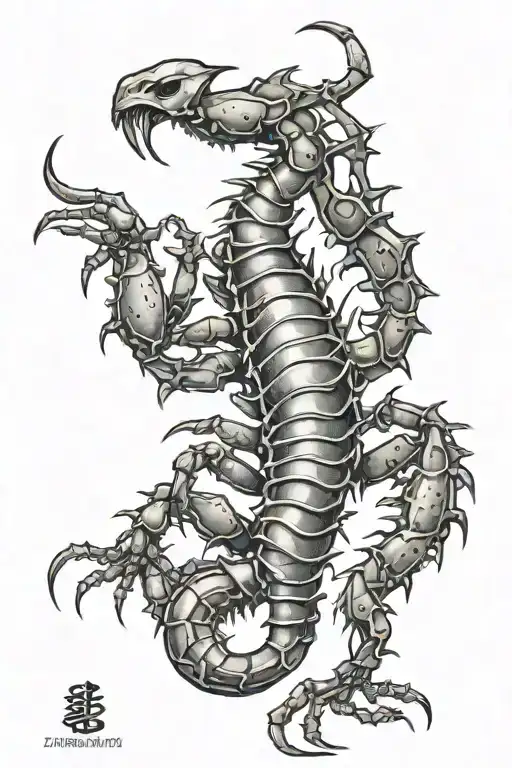 Angry Scorpion Whose Shape Its Made Out Of Spines