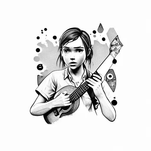 Ellie From The Last Of Us With A Guitar