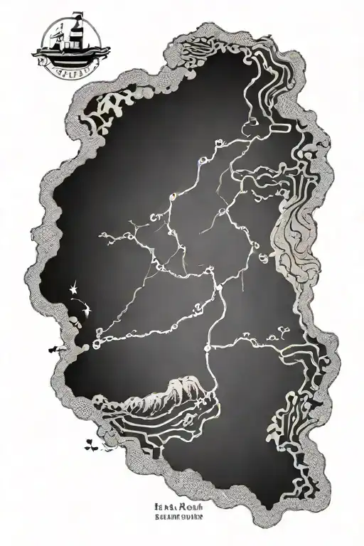 A Detailed Map Of The Isle Of Man With A Mountain Biking Trail Overlay