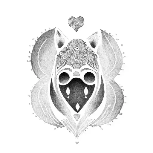 Paw Print With Symbol Of Unconditional Love