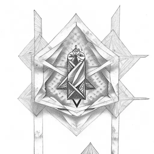 Stack Of Books With Geometric Background Ankh Healing Flowers