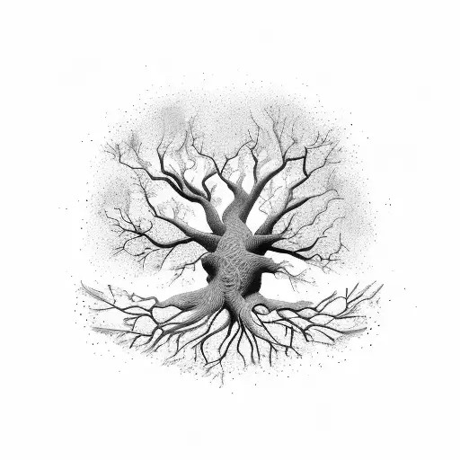 Oak Tree Roots Shaped Like Lungs