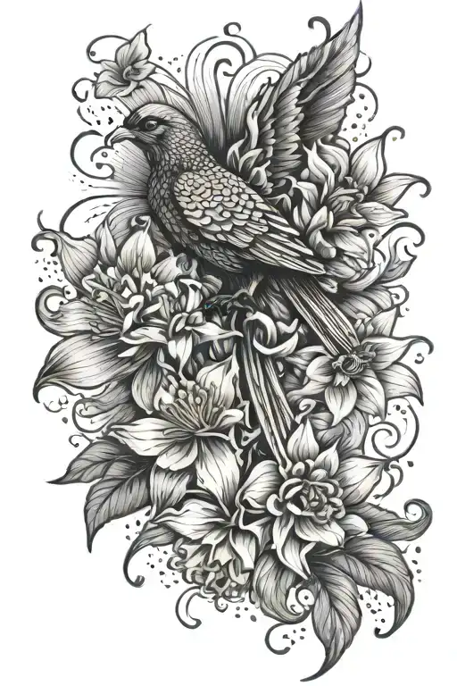 Phoenix And Daffodil Flower