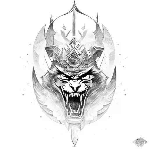 A Powerful Warrior King Leading His Army Into Battle