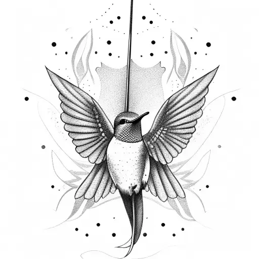 Hummingbird Guitar With Drums