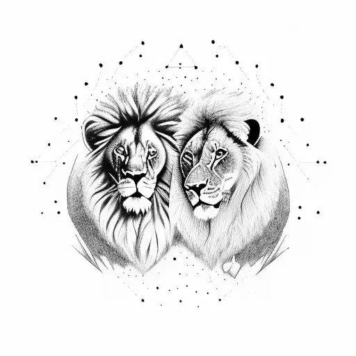 Lion Couple And Three Coups