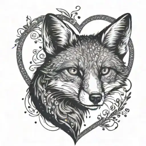 Fox Heart Shape