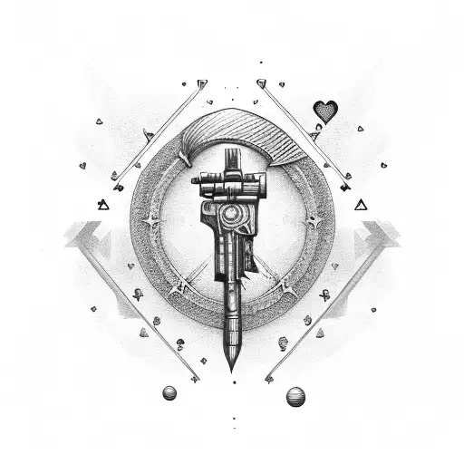 Gun With A Heart And Infinity Sign