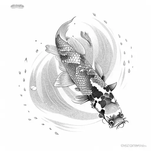 Koi Fish With Sword
