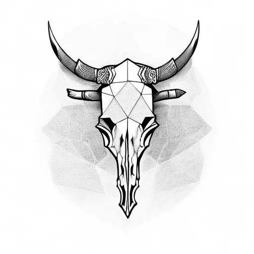 Bull Skull Geometric