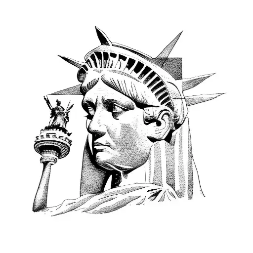 Lady Liberty With Afghanistan Map In Tbe Background