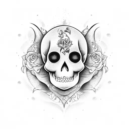 Pinup Mermaid Sugar Skull