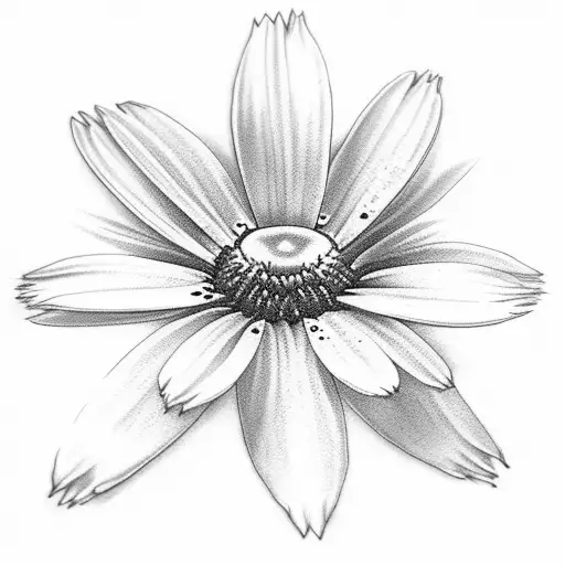 Virgin Mary With Daisy Flower