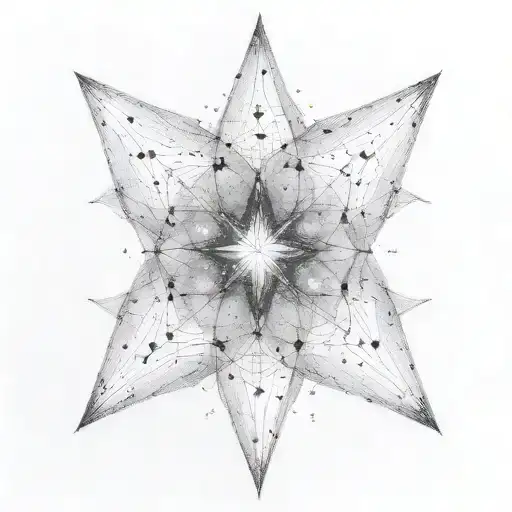 Pleiades Constellation With Maia Star Enlarged And Highlighted