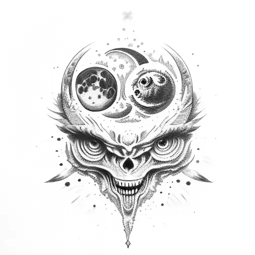 Moon Horror With Color