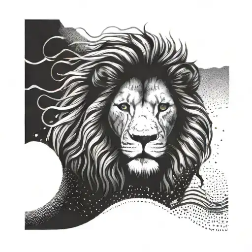 Lion And Wave