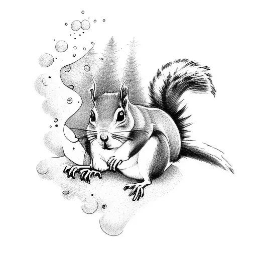 Squirrel Down To The Tree