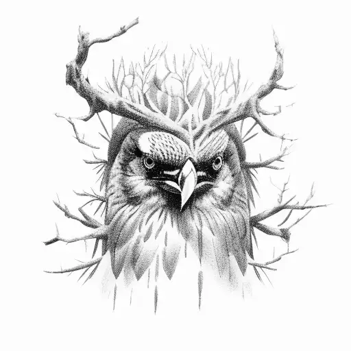 A Detailed Black And Grey Crow Walking Through A Forest