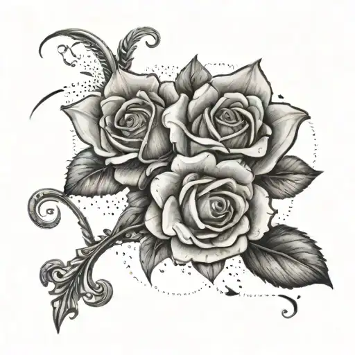 Rose Of The Winds With Fleur De Lis And Nature In The Background