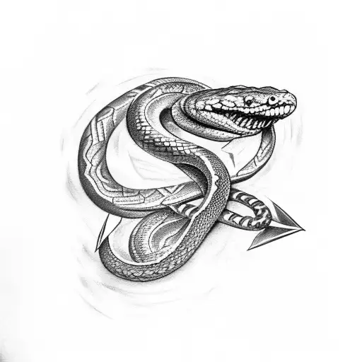 Snake With An Anchor