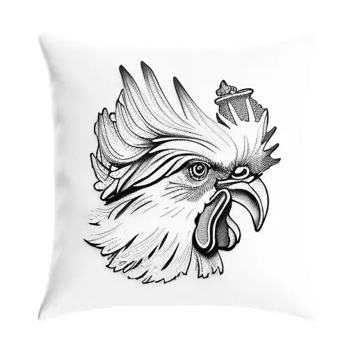 Rooster On Crown Royal Pillow