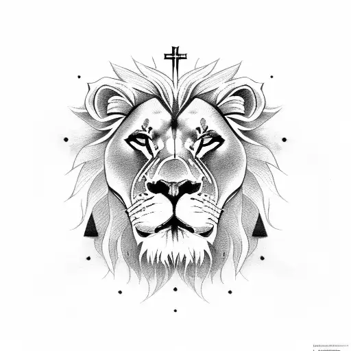 Lion With Cross For An Eye