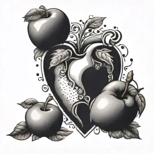Heart Surrounded By Apples