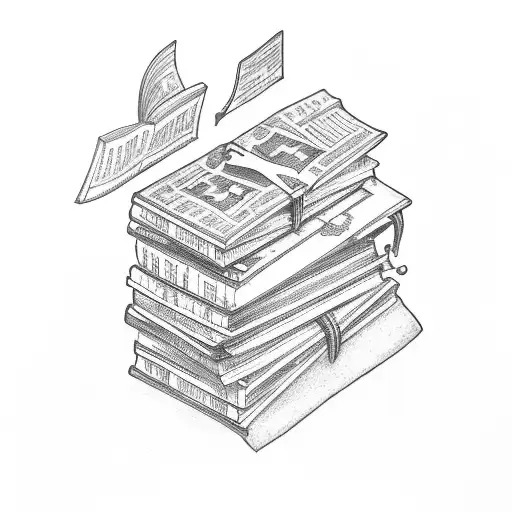 A Stack Of Books With A Music Staff And Notes As Bookmarks