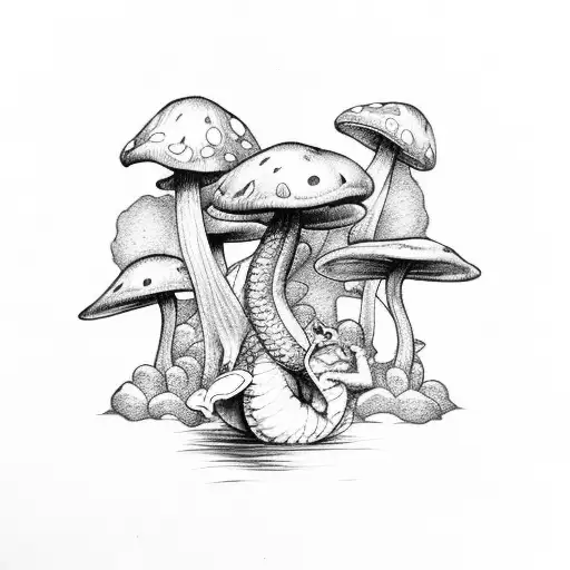 Dragon With Mushroom