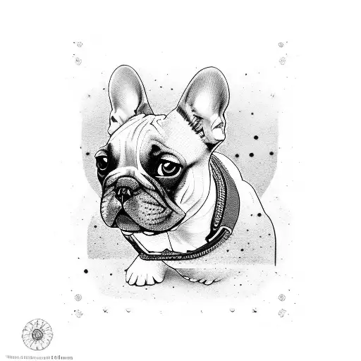French Bulldog Black With Withe Line In The Face