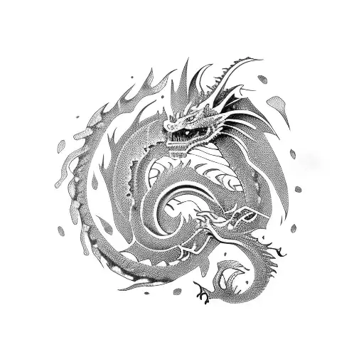 A Dragon With The Word Ok