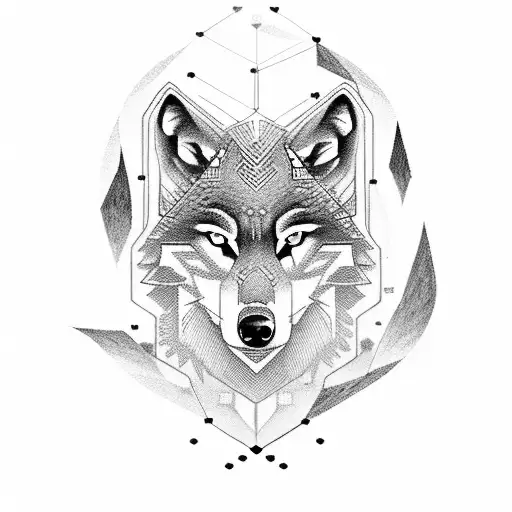 A Wolf Running Through A Forest Of Binary Code