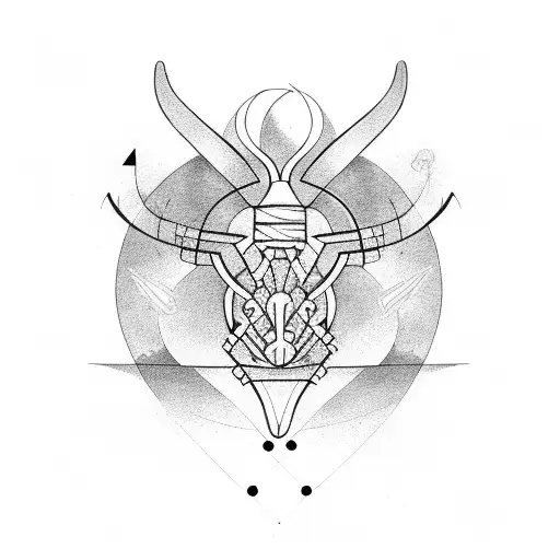 Letter T And N With The Signs Of Scorpio And Taurus In Minimalist Design