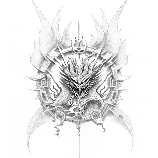 Ave Fenix Y Dragon Entrelazados