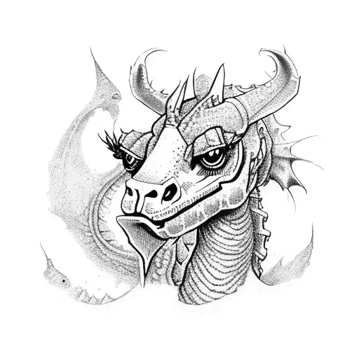 Dragon Con Llamas Azules