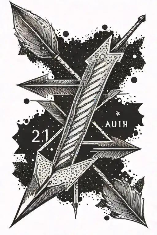 Arrow With Date Of Birth