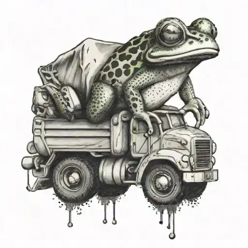 Frog Driving Garbage Truck