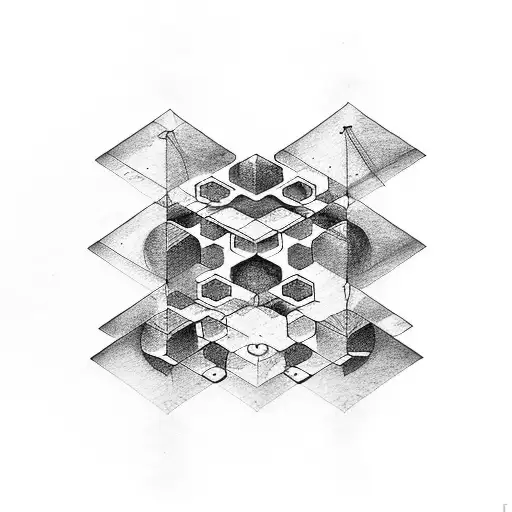 Redwood Forest With Hexagons