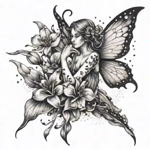 Fairy With Freesia Flowers
