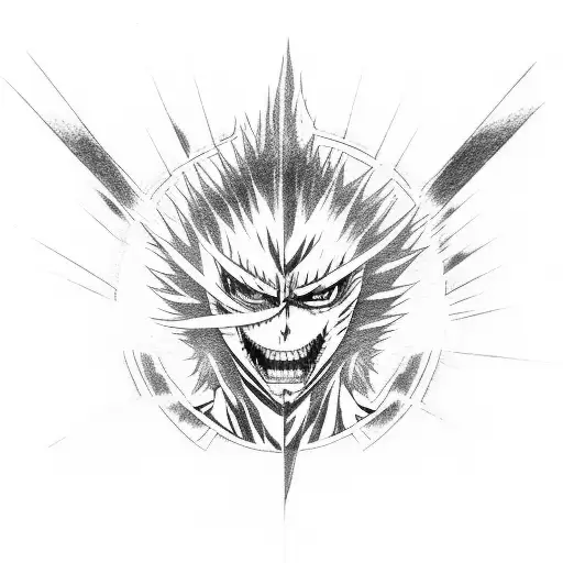 Ichigo Kurosaki Hallow In Bleach Anime Sketch