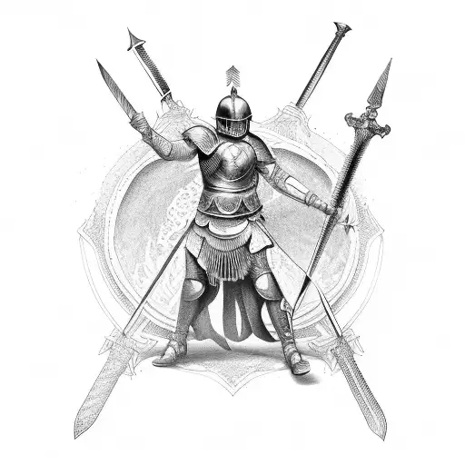 Gladiator With Sword In Collaseum