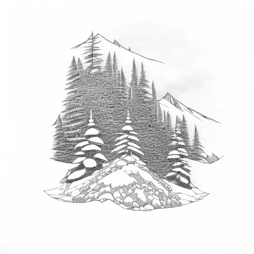 Snow Mountain Landscape