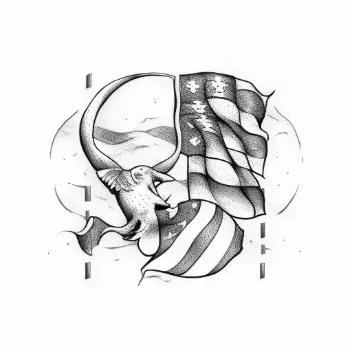 Irish And American Flag