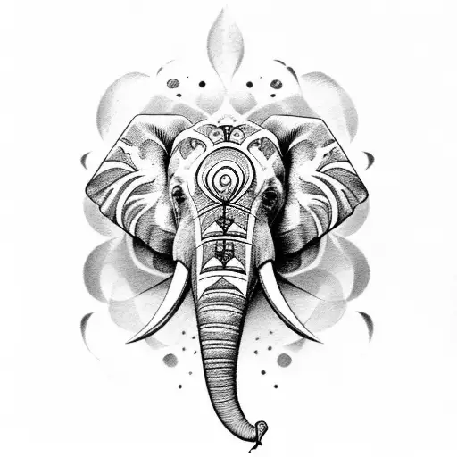 Elephant Head With Gerbera's